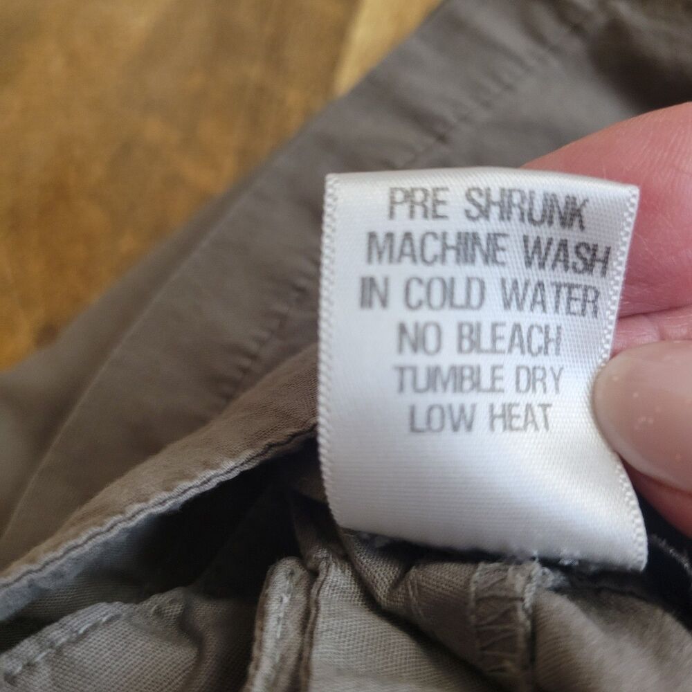 XCVI Cargo Capri Wide-Leg Side Slits Ruffled Gray Women Size XS Pants - Picture 9 of 10